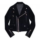 HIGH QUALITY New Fashion 2017 Winter Designer Jacket Women\'s Long Sleeve Double Zippers Velvet Jack