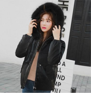 Winter Coat Women Parka jacket Korean Loose Hooded Velvet Short Cotton-padded jackets And Coats Thic