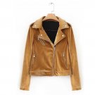 Pocket Velvet jacket Women Motorcycle Autumn Winter Fashion Short Slim Zipper Woman jackets Bomber C