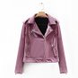 Pocket Velvet jacket Women Motorcycle Autumn Winter Fashion Short Slim Zipper Woman jackets Bomber C