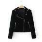 Pocket Velvet jacket Women Motorcycle Autumn Winter Fashion Short Slim Zipper Woman jackets Bomber C