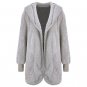 chesmono Casual velvet long cardigan female Loose cardigan hooded jumper 2017 warm winter sweater wo