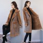 M-XXXL New Women\'s Suede Fur Coat Winter 2017 Fashion Warm Medium-long Long-sleeve Plus Velvet Thic