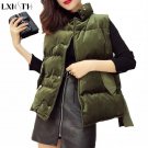 LXMSTH Velvet jacket Women Winter 2017 New Korean Women\'s Sleeveless Coat Short Cotton-Padded jacke