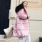 New Women Korean Velvet Coat Women Slim  Long Hooded Faux Fur Collar Padded Jacket  Winter Warm Casu