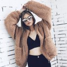 MUMUZI 2018 Spring and Winter Coat Casual BF Style Loose European and American Warm Coats Women Fake