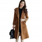 Long Cotton Suede coat Korean version 2017 winter new plus cotton velvet thick cashmere lambskin coa