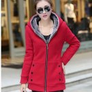 Basic jackets coat fall and winter clothes thick velvet hooded Coats Woman Plus Size Ladies Slim Jac