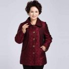 Big Size 4XL Middle Age Women Cotton-Padded Parka With Velvet Embroidery Mother Coat Grandma Warm Qu