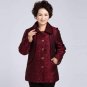 Big Size 4XL Middle Age Women Cotton-Padded Parka With Velvet Embroidery Mother Coat Grandma Warm Qu