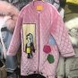 TREND-Setter 2017 Winter Cartoon Pink Coat Women Funny Embroidery Letter Pattern Long Loose Velvet T