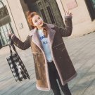 New Women\'s Suede Fur Coat Winter 2017 Autumn Casual Loose Long-sleeve Plus Velvet Thicken Long Lam