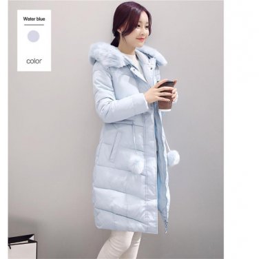 Women Jacket 2016 Winter Women coat Big Fur Collar Thick Cotton Full Sleeve Zipper Pockets Casual Sl