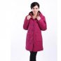 Parkas winter new middle-aged women plus fertilizer to increase cotton velvet hooded winter coat j
