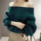 LHZSYY 2017 Autumn and Winter New Mink Cashmere Sweaters thick one word collar fashion Solid color L