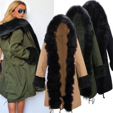 Thick Cotton Warm Winter Parka Women Coat Fashion Ladies Casual Long Women Winter Hooded Jacket Fema