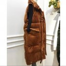 Cotton Padded Vest Women 2017 New Velvet Coat Winter Loose Ladies Long Vests Sleeveless Long Vests T