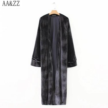 LD Helly Velvet Vintage Floral Beading Sequins Trench Coat Women Autumn Winter 2017 Long Coat Female