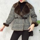 Winter Plus Velvet Woolen Women Coat Female Long Sleeve Slim Warm Lace Up Women basic Coats Clothes 