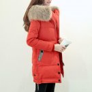 Winter New Women Korean 90 Velvet Duck Down Jacket Long Thick Nagymaros Collar Hooded Coat Female Fa