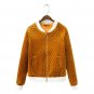 Winter Jacket Casual Style with Pocket Zipper Coat Tops Outerwear for Women 2017 Newest Female Gold 
