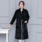 MUMUZI 2017 Europe stand collor New winter sheep wool fur velvet coat long lambs wool outwear therma