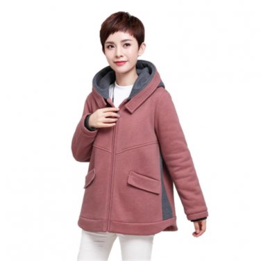 Plus Velvet Thick Hoodies Sweatershirt Women\'s Autumn Winter Lamb Wool Plus Cotton Jacket Warm Wint