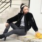 Punk winter coat women velvet coats Luxury warm streetwear jacket long sleeve overcoat zipper autumn