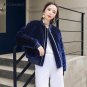 Punk winter coat women velvet coats Luxury warm streetwear jacket long sleeve overcoat zipper autumn