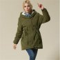 Plus Size Horn Butt Hoodies Plus Plus Velvet Cotton Padded Female Version Long Section Cashmere Coat
