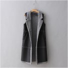 Plus Velvet Thick Warm Female Vest Winter Long Spliced PU Leather Women\'s Vest Spring Sleeveless Le