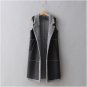 Plus Velvet Thick Warm Female Vest Winter Long Spliced PU Leather Women\'s Vest Spring Sleeveless Le