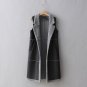 Plus Velvet Thick Warm Female Vest Winter Long Spliced PU Leather Women\'s Vest Spring Sleeveless Le