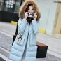 Women Thick Winter New Robot Embroidered Hooded Duck Down Jacket Fashion Long 90 Velvet Outwear Coat