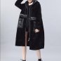 High Quality 10%OFF chest 100- 108 cm cotton velvet winter 2017 long trench coat women big size blac