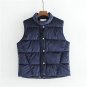 Women Winter Thick Warm Vest Female Autumn Cotton Padded Velvet Outwear Solid Mandarin Collar Sleeve