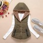M-XXXL 2017 autumn winter plus size slim plus velvet vest thermal down cotton with a hood vest femal