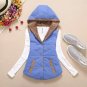 M-XXXL 2017 autumn winter plus size slim plus velvet vest thermal down cotton with a hood vest femal