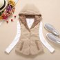 M-XXXL 2017 autumn winter plus size slim plus velvet vest thermal down cotton with a hood vest femal
