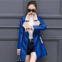 New Woman Overcoat Slim Top PU Leather With Velvet Thickening Warm Coat Winter Women Swear Long Brie