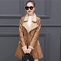 New Woman Overcoat Slim Top PU Leather With Velvet Thickening Warm Coat Winter Women Swear Long Brie