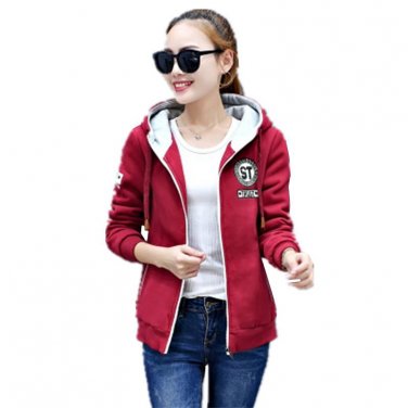 Women Coat Jackets 2017 Autumn Winter Hoodies Sweatshirts Casual Plus Velvet Thick jacket  coats Fem