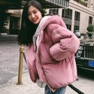 Thick Velvet Hooded Short Padded Winter Coat Women Casual Cotton Parka Fashion Hooded Jacket