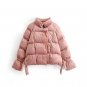 NYMPH 2017 Women New Winter Cotton Coat Parka Long Puff Sleeve Stand Collar Pockets Padded Velvet Th