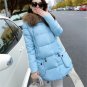 Winter Jackets Women 2016 New Real Large Raccoon Fur Collar full Sleeve Button Fashion Feathers Warm