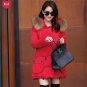Winter Jackets Women 2016 New Real Large Raccoon Fur Collar full Sleeve Button Fashion Feathers Warm