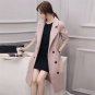 DoreenBow Autumn Winter Light Green Women Wool Blend HIGH QUALITY Pockets Double Brested Fashion Sty