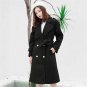 DoreenBow Autumn Winter Brown Black Women Wool Blend HIGH QUALITY Pockets Double Brested Sashes Fash