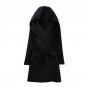 2016 New Winter Women Wool Coat Long Sleeve Two Sides Wear Belted Loose Warm Woolen Jacket Hooded Ou