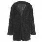 Gamiss 2017 Warm Winter Wool Overcoat Women Outerwear Pink Faux Fur Coat Turn Down Collar Long Sleev